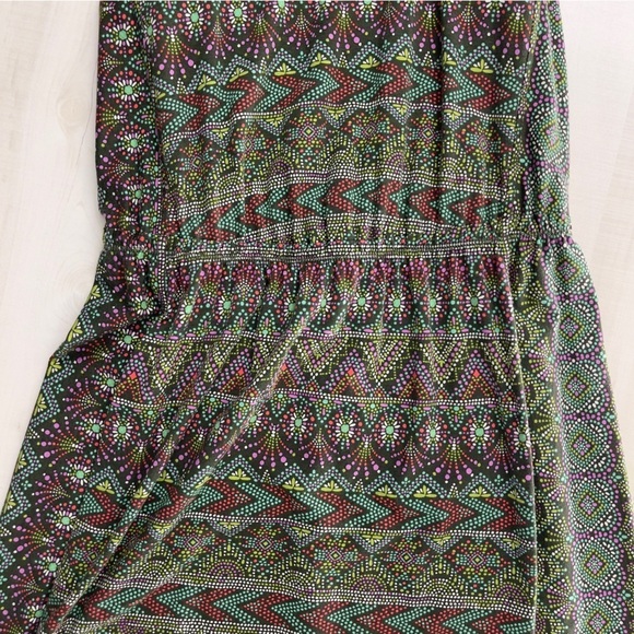 PATAGONIA womens printed dress organic cotton lyocell travel green XS - Picture 5 of 9